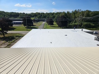 Commercial corrugated metal roof