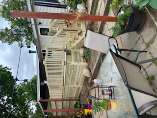 Multi-level deck with pergola