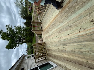 Large backyard deck