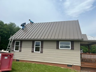 Metal roof replacement project
