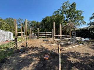 Pole barn post frame construction